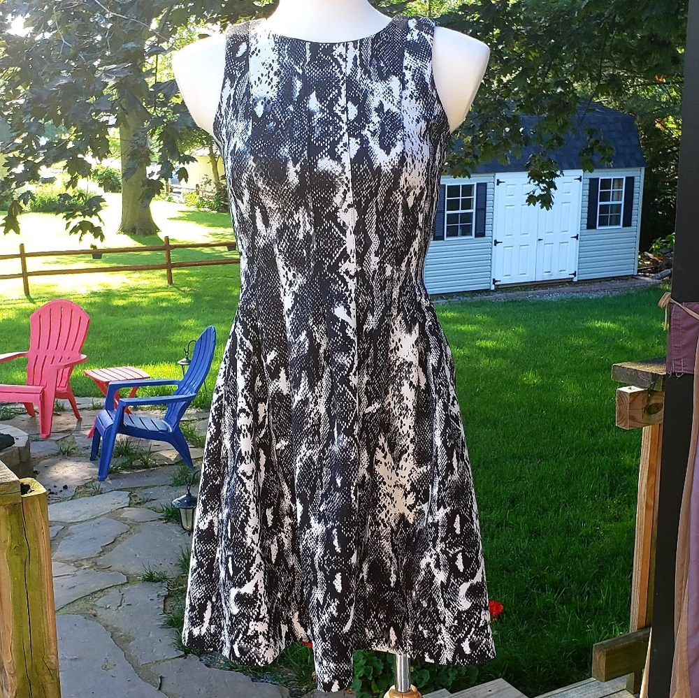 Calvin Klein Snake Print Midi Dress